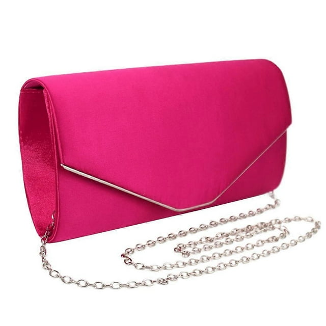 Pink Chain Clutch Bag
