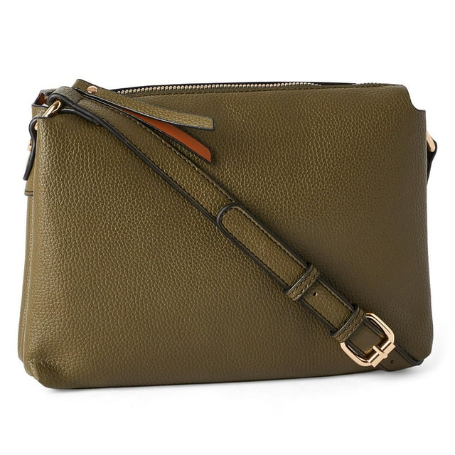 Olive Crossbody Zip Bag