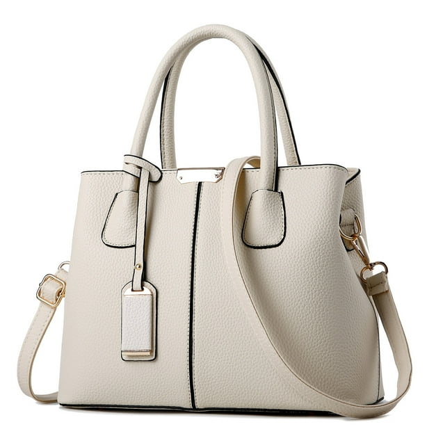 Cream Structured Handbag