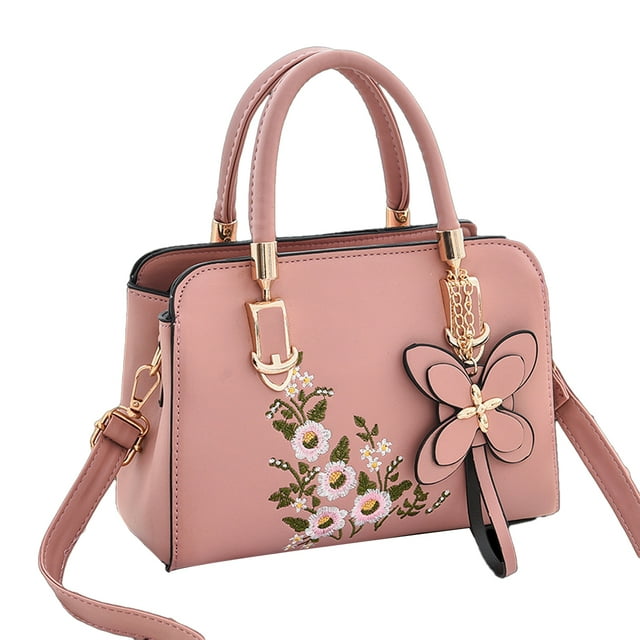 Pink Floral Detail Handbag