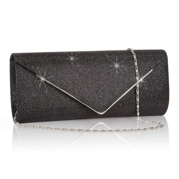 Sleek Envelope Clutch – Black